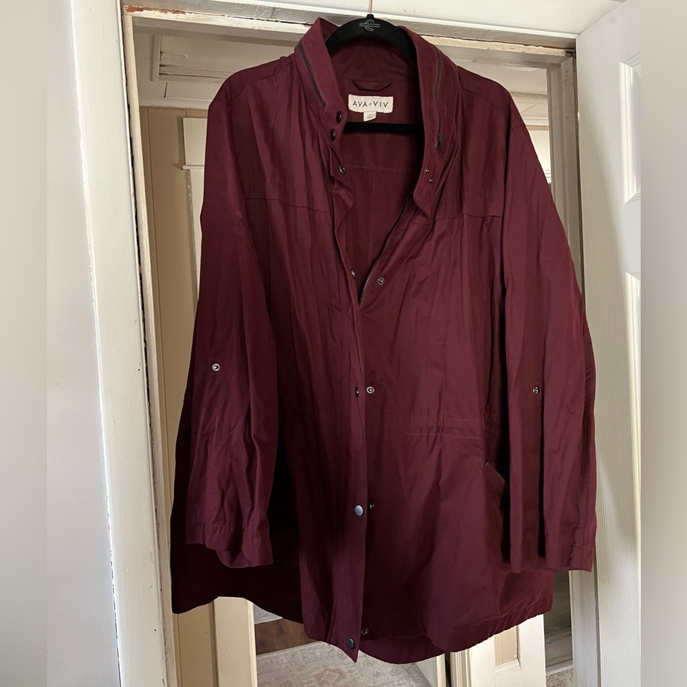 Ava & Viv Burgundy Jacket